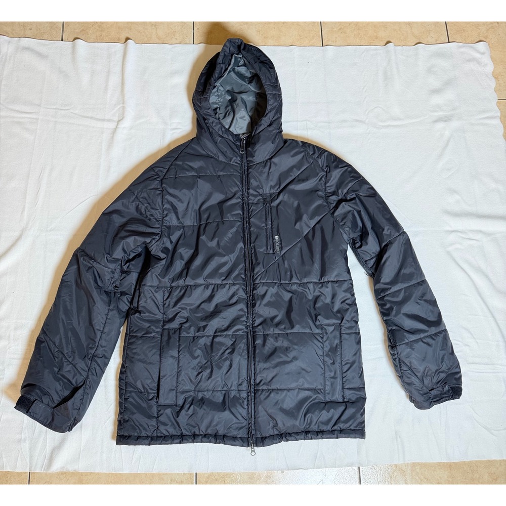 Burton Men's Large DRYRIDE Insulated Hooded Snowboard Ski Jacket Black Gorpcore